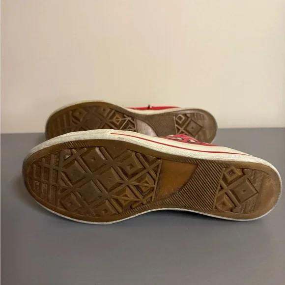 Vintage 80s Coca-Cola Canvas Sneakers Red Low-Top | Size 7 Retro Streetwear - Picture 9 of 11